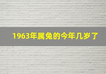 1963年属兔的今年几岁了