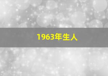 1963年生人