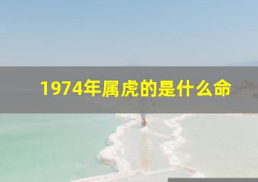 1974年属虎的是什么命