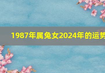 1987年属兔女2024年的运势