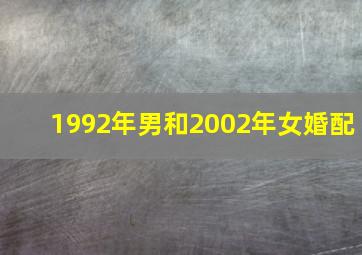 1992年男和2002年女婚配