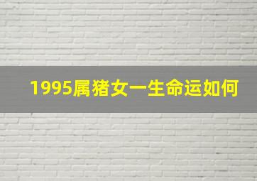 1995属猪女一生命运如何