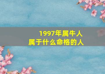 1997年属牛人属于什么命格的人