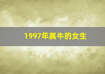 1997年属牛的女生