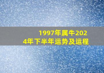 1997年属牛2024年下半年运势及运程