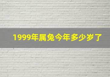 1999年属兔今年多少岁了