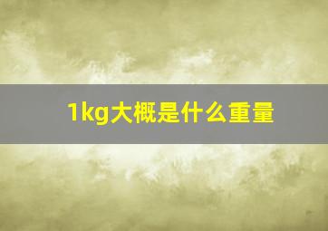 1kg大概是什么重量