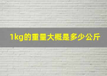 1kg的重量大概是多少公斤