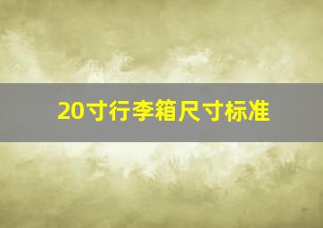 20寸行李箱尺寸标准