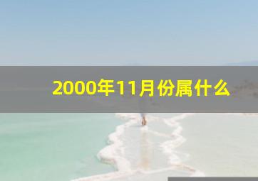 2000年11月份属什么