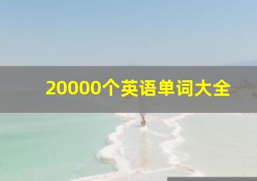 20000个英语单词大全