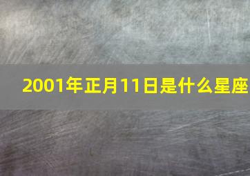 2001年正月11日是什么星座