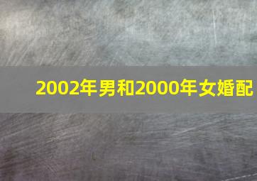 2002年男和2000年女婚配