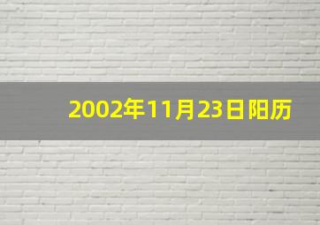 2002年11月23日阳历