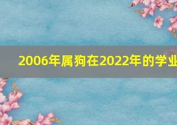 2006年属狗在2022年的学业