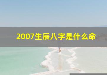 2007生辰八字是什么命