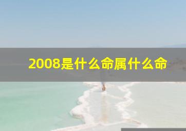 2008是什么命属什么命