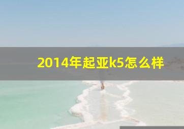 2014年起亚k5怎么样