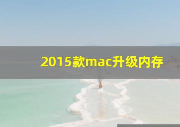 2015款mac升级内存