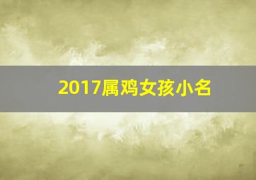 2017属鸡女孩小名