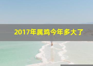 2017年属鸡今年多大了