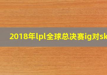 2018年lpl全球总决赛ig对skt