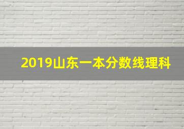 2019山东一本分数线理科