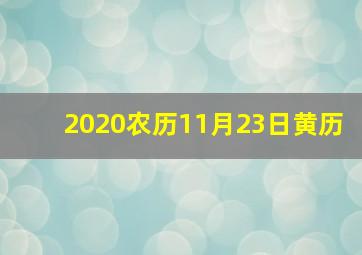 2020农历11月23日黄历