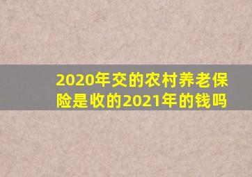 2020年交的农村养老保险是收的2021年的钱吗