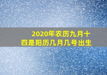 2020年农历九月十四是阳历几月几号出生