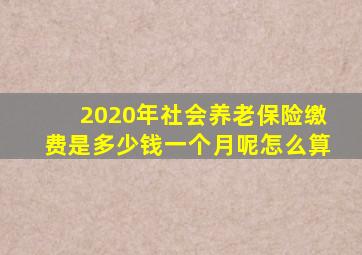 2020年社会养老保险缴费是多少钱一个月呢怎么算