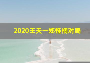 2020王天一郑惟桐对局