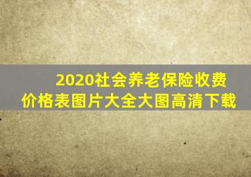 2020社会养老保险收费价格表图片大全大图高清下载