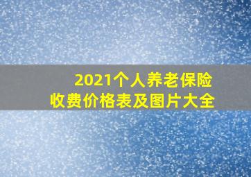 2021个人养老保险收费价格表及图片大全