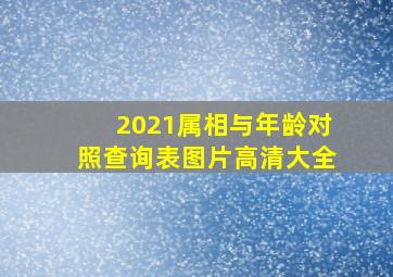 2021属相与年龄对照查询表图片高清大全