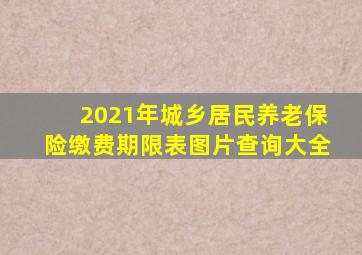 2021年城乡居民养老保险缴费期限表图片查询大全