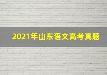 2021年山东语文高考真题