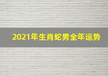 2021年生肖蛇男全年运势