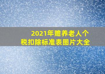 2021年赡养老人个税扣除标准表图片大全