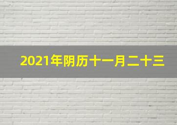 2021年阴历十一月二十三