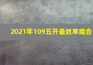 2021年109五开最效率组合