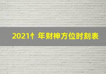 2021忄年财神方位时刻表