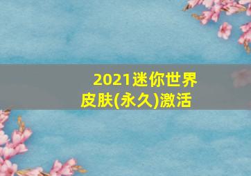 2021迷你世界皮肤(永久)激活