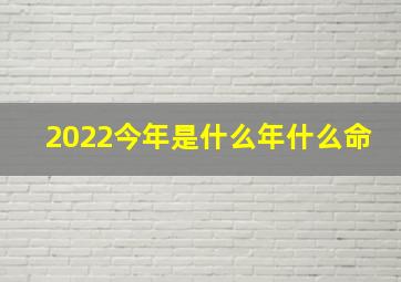 2022今年是什么年什么命