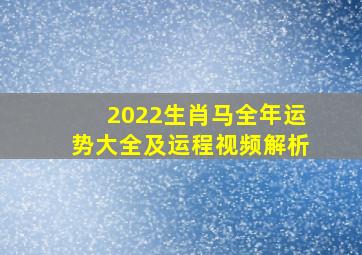 2022生肖马全年运势大全及运程视频解析