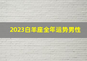 2023白羊座全年运势男性