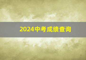 2024中考成绩查询