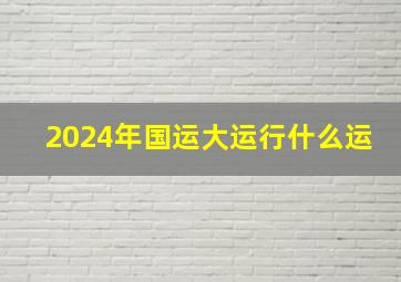 2024年国运大运行什么运