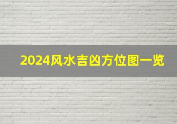 2024风水吉凶方位图一览