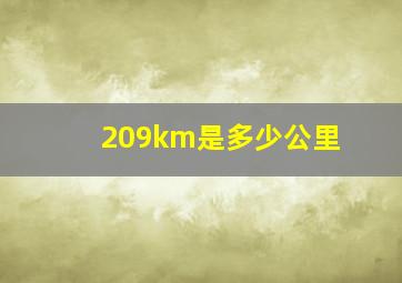 209km是多少公里